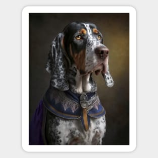 Royal Portrait of a Bluetick Coonhound Sticker